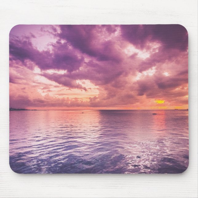 Ocean Sunset Inspirational Mouse Pad (Front)