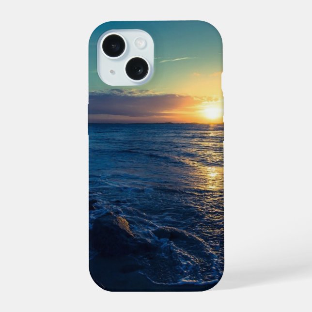 Ocean Sunset iPhone 15 Case (Back)