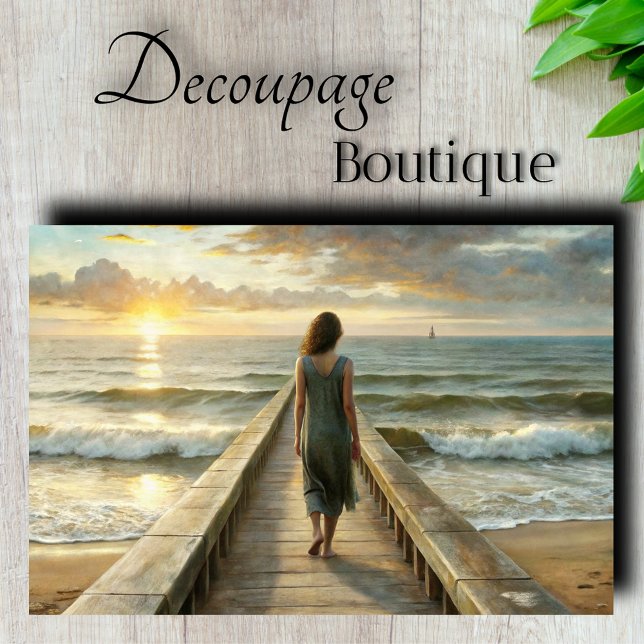 Ocean Sunset Journey Decoupage Tissue Paper (Ocean Sunset Journey Decoupage Tissue Paper)