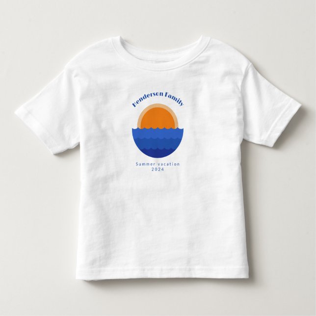 Ocean sunset minimalist scene toddler T-Shirt (Front)