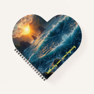 Ocean Sunset Mountain Quote Inspirational Journal 