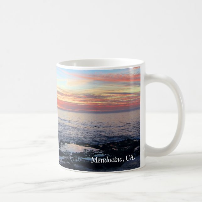 Ocean Sunset Mug, Mendocino, CA. Coffee Mug (Right)