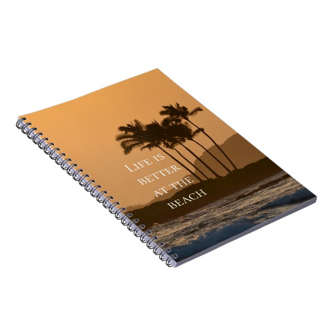 Ocean Sunset on Kauai Hawaii Notebook (Right Side)