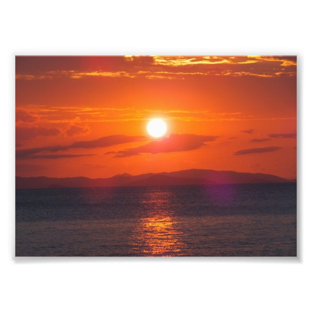 Ocean Sunset Photo Print (Front)
