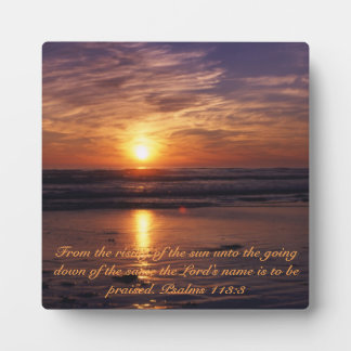 Ocean sunset plaque
