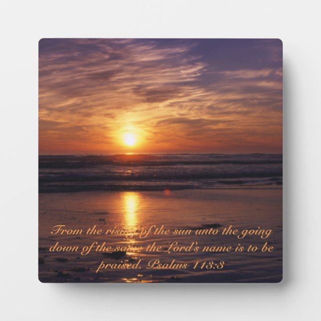 Ocean sunset plaque (Front)