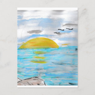 Ocean Sunset  Postcard