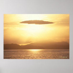 Ocean sunset poster