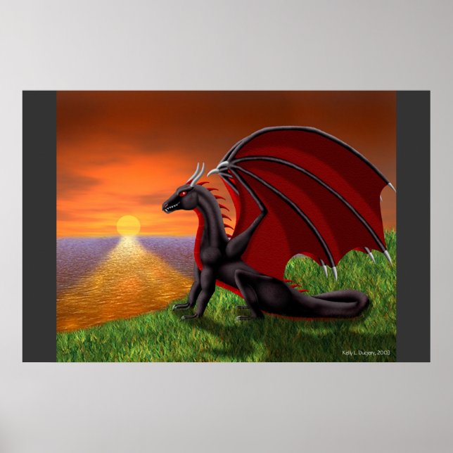 Ocean Sunset Poster (Front)