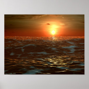 Ocean Sunset Poster