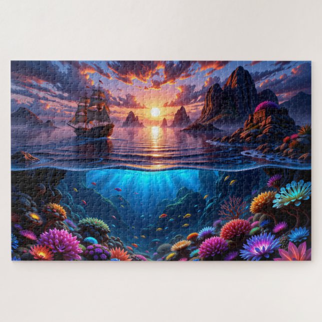 Ocean Sunset Puzzle (Horizontal)