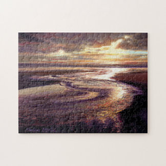 "Ocean Sunset Swirl" Jigsaw Puzzle