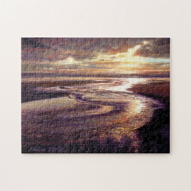 "Ocean Sunset Swirl" Jigsaw Puzzle (Horizontal)