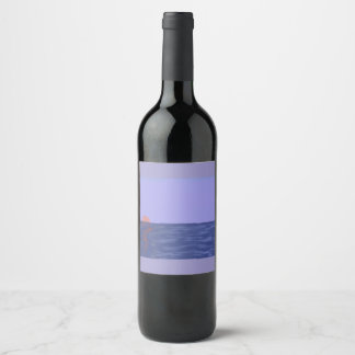 Ocean Sunset Wine Label