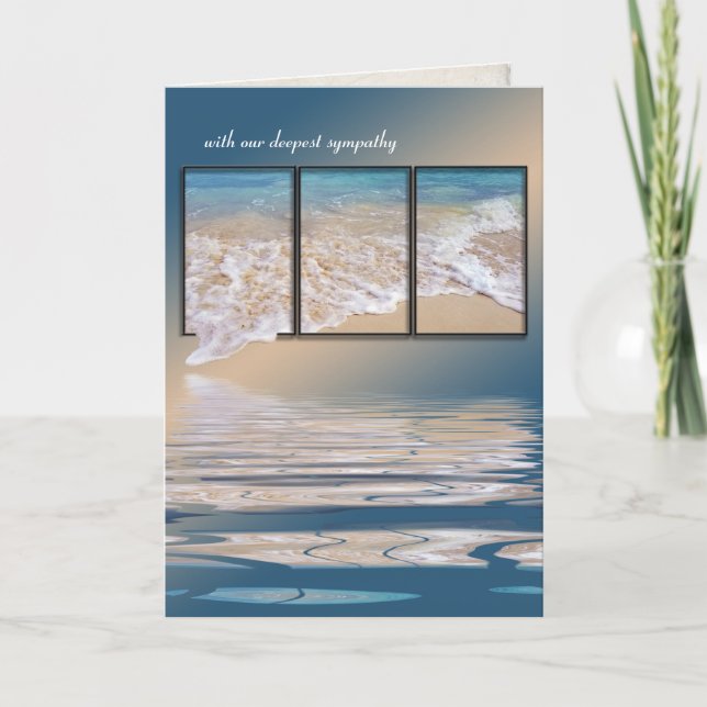 ocean surf sympathy card (Front)