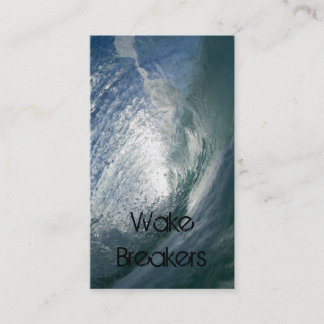 Ocean Surf Tidal Wave Grey Business Cards