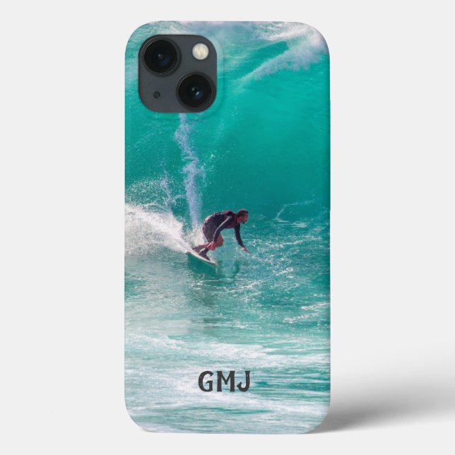 Ocean Surfer custom monogram phone cases (Back)