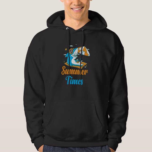 Ocean Surfer Holiday Tropical Beach Summer Vacatio Hoodie (Front)