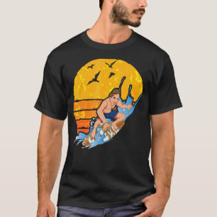 Ocean Surfer Waves Water Sport Surfing Retro Surf T-Shirt