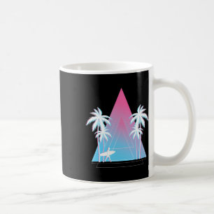 Ocean Surfing Water Sport Palm Trees Surfer 90s Va Coffee Mug