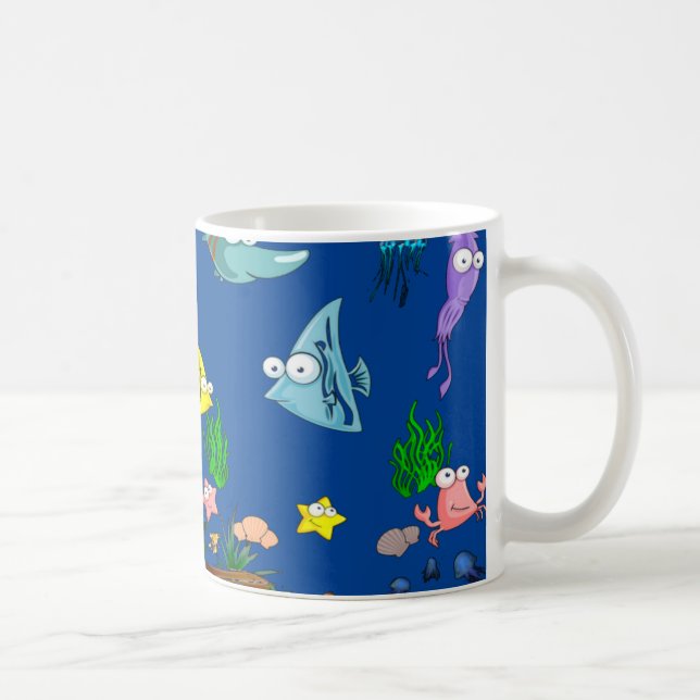 Ocean Swimming  Fish Coffee Mug (Right)