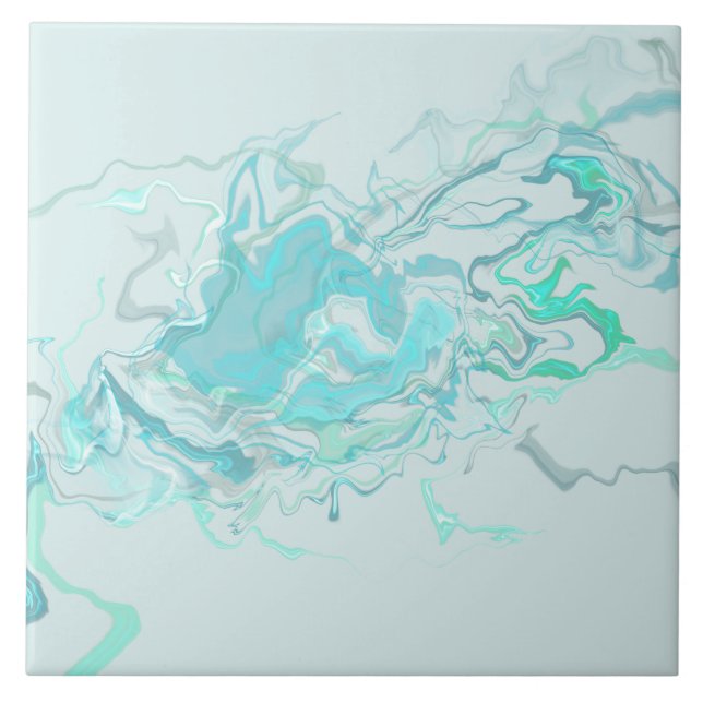 Ocean Swirl II Ceramic Tile (Front)