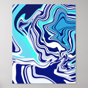 Ocean Swirls – A Dynamic Abstract Flow Poster