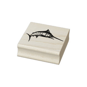 ocean swordfish art stamp