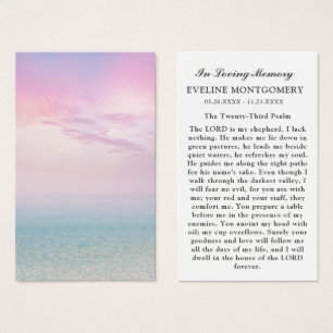 Ocean Sympathy Funeral Memorial Prayer Cards