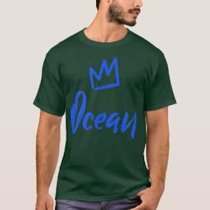 Ocean the King  Blue Crown & Name for Men Called O T-Shirt