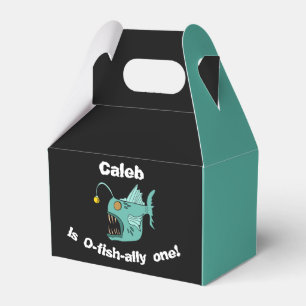 Ocean Theme Boys Birthday Anglerfish O-fish-ally Favour Box
