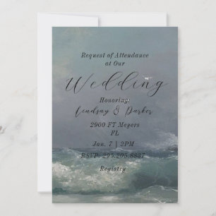 Ocean Theme Wedding Invitation