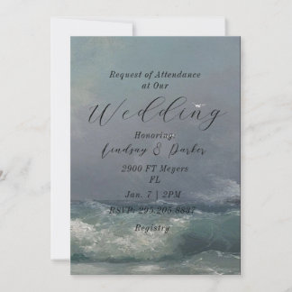 Ocean Theme Wedding Invitation