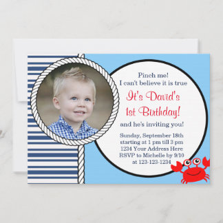 Ocean Themed Birthday Invitation