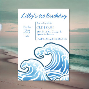 Ocean Themed Birthday Invitation