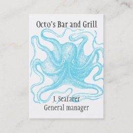 Ocean themed business card