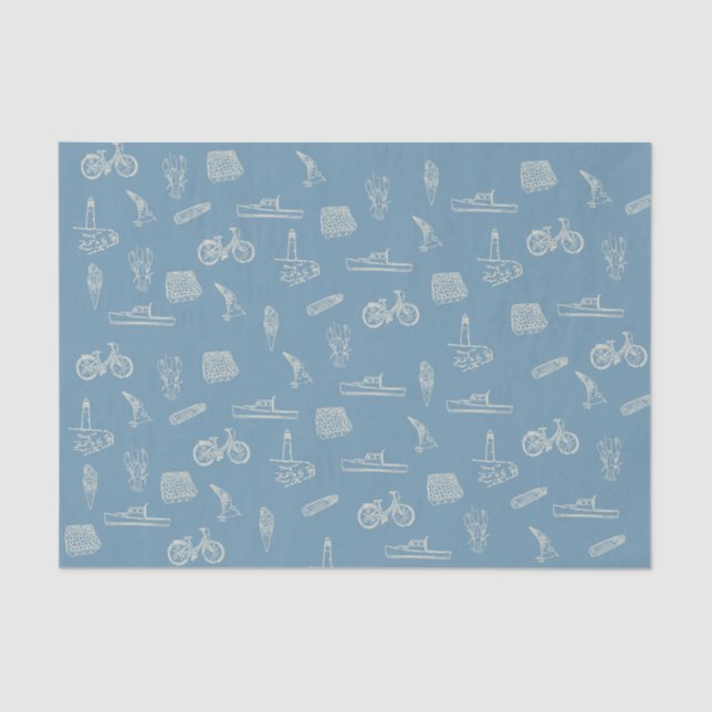 Ocean themed  tissue paper (Front)