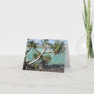 Ocean Through the Trees Folded Greeting Card