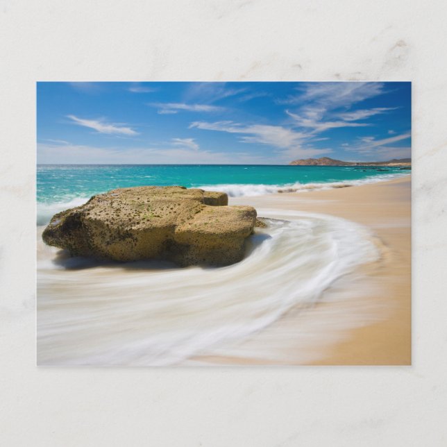 Ocean Tide Swirls On The Beach Postcard (Front)