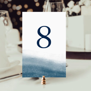 Ocean Tides Table Number Card