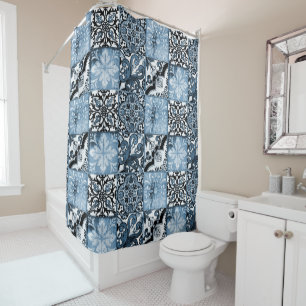 Ocean Tile Shower Curtain