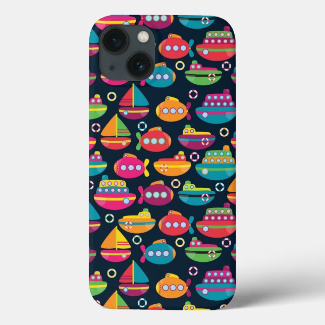 Ocean Transportation Pattern Case-Mate iPhone Case (Back)