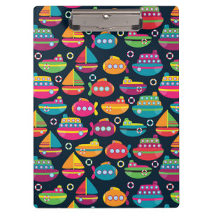 Ocean Transportation Pattern Clipboard
