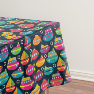 Ocean Transportation Pattern Tablecloth