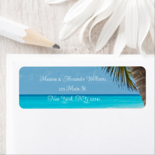 Ocean Tropical Beach Return Address Label