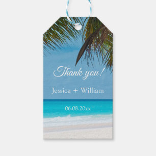 Ocean Tropical Wedding Anniversary Thank you Gift Tags