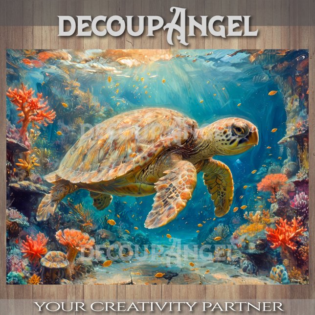 Ocean Turtle - Decoupage - Tissue Paper (Creator Uploaded)