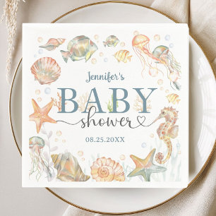 Ocean Under The Sea Baby Shower Gender Neutral Napkin