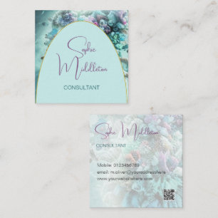 Ocean Under The Sea Coral QR Business Card