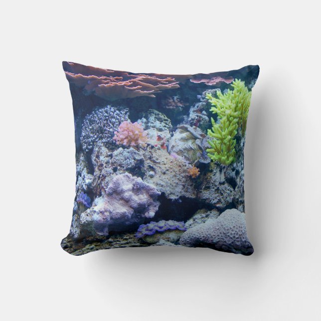 Ocean under water, sea, real image cushion (Front)
